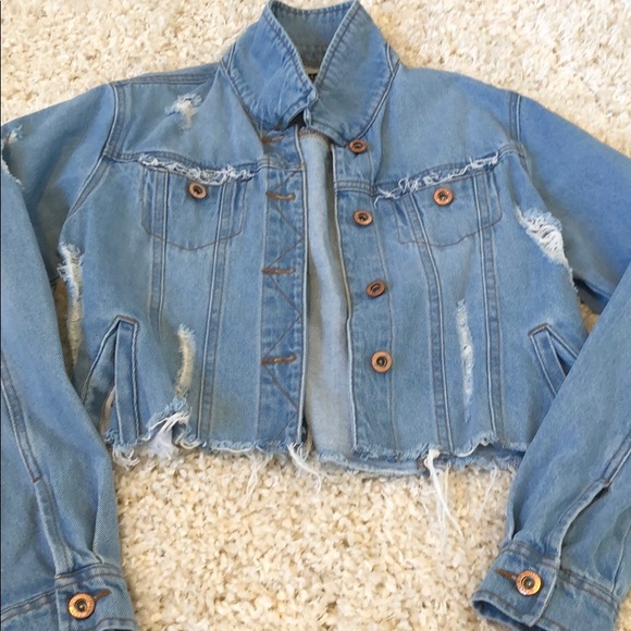 Crop Jean Jacket Handmade - Picture 7 of 7